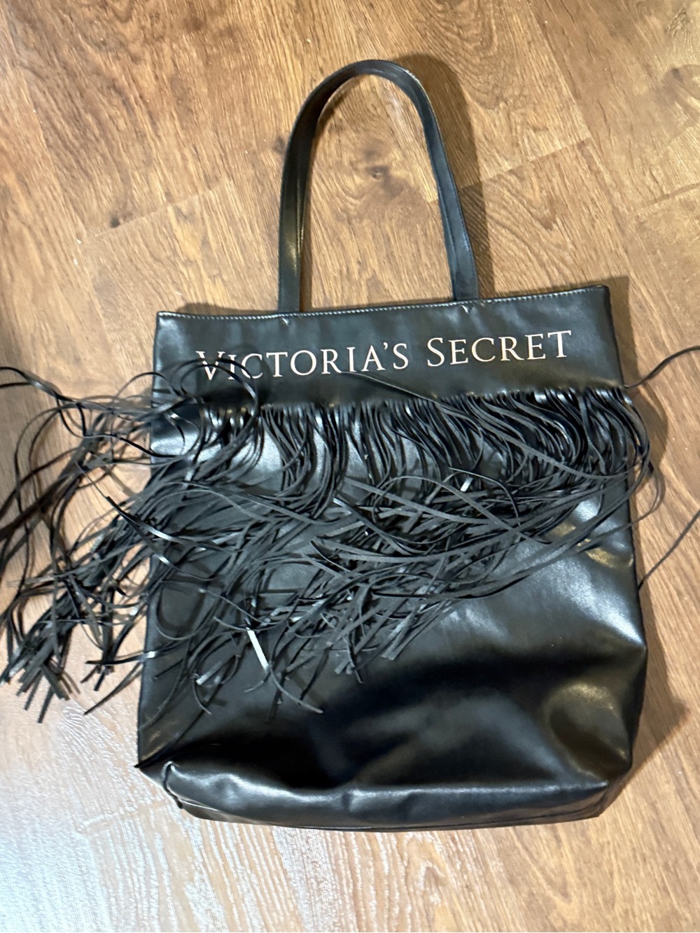 Victoria's Secret Black Fringe Tote Bag